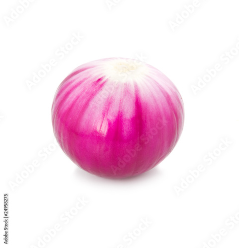 Red onion vegetable isolated on white