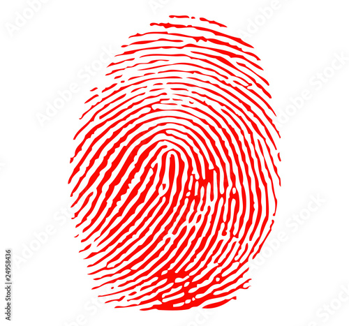 Red fingerprint vector