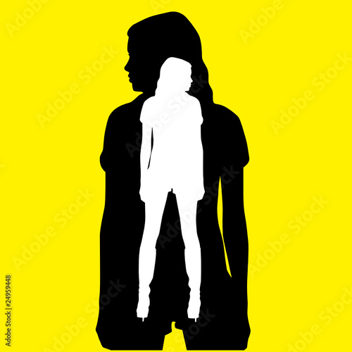 girl in girl silhouette