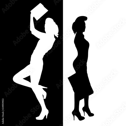 beautiful girl silhouette