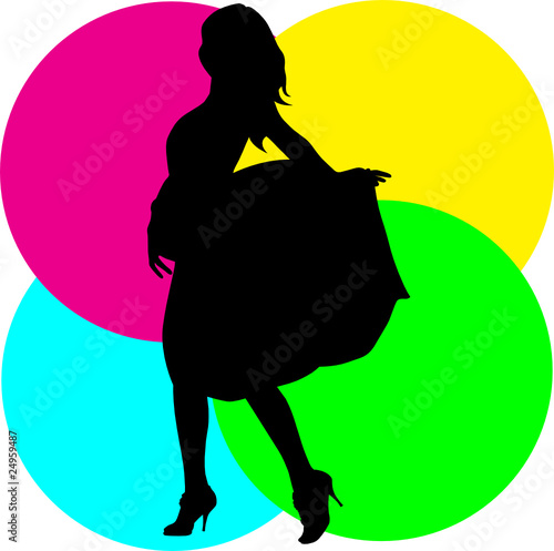 beautiful girl silhouette
