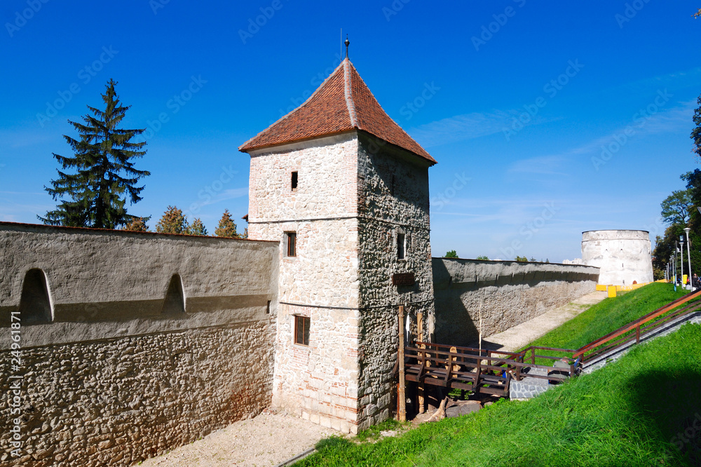 Brasov fortress tower in Romania