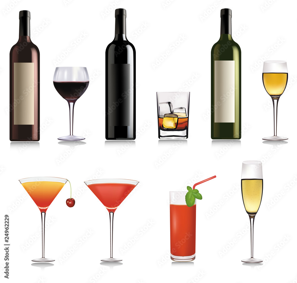 Set of cocktail. Vector illustration. Set of cocktail. Vector illustration.