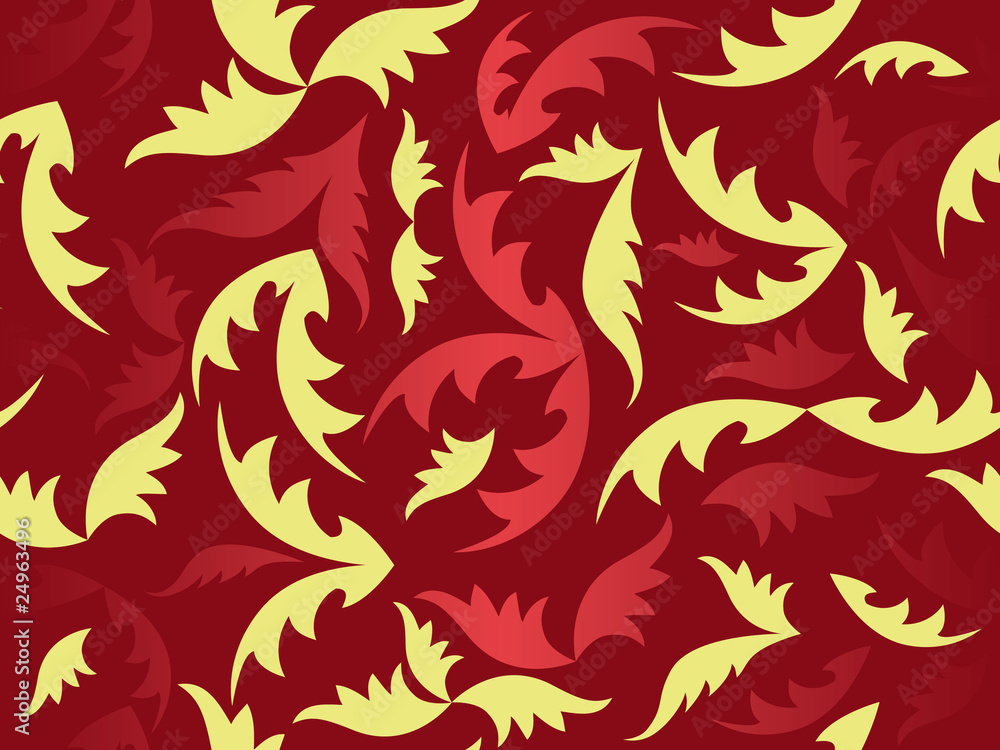 seamless vector texture with leaves