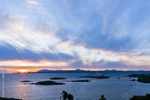 Sunset, Skye, Point of Sleat, Cirrus clouds