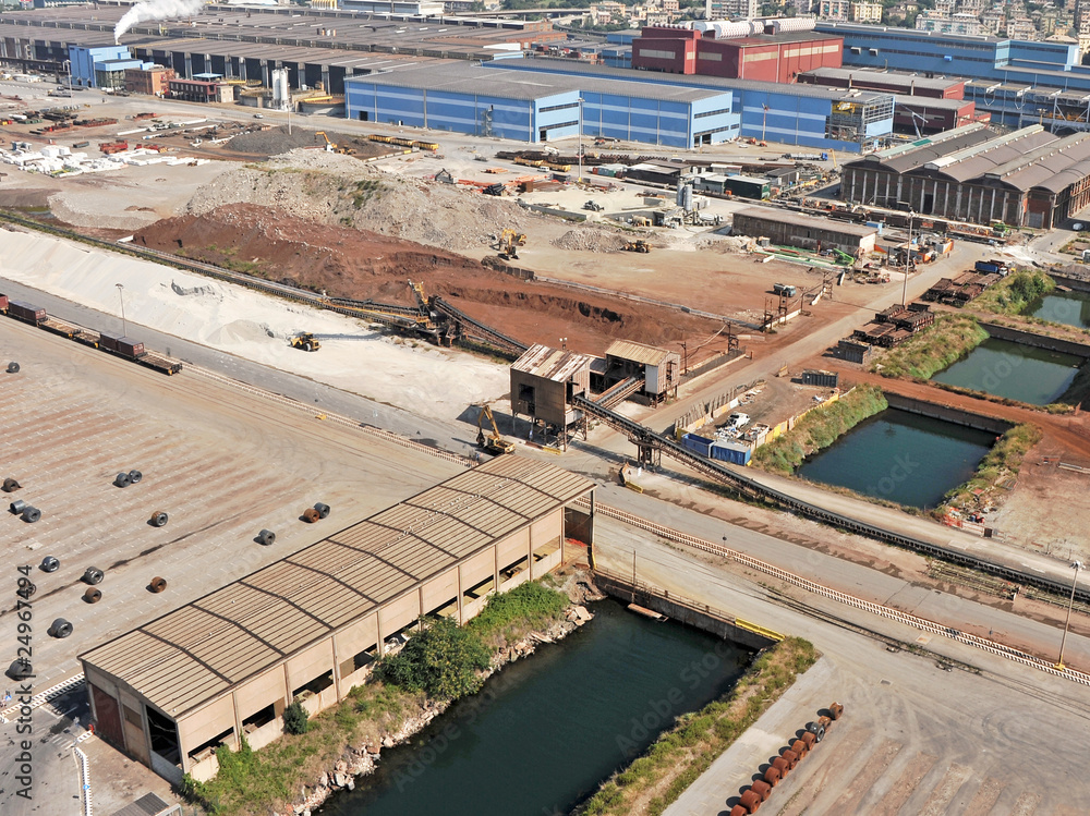 Industrial area crossed by a stream Industrial area crossed by a stream