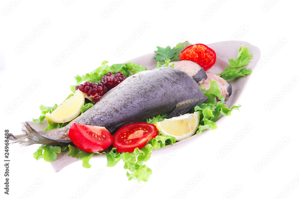 alaskan salmon and vegetables