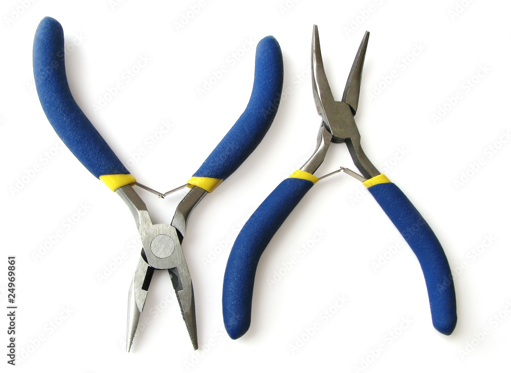 Two pliers isolated on white background Two pliers isolated on white background