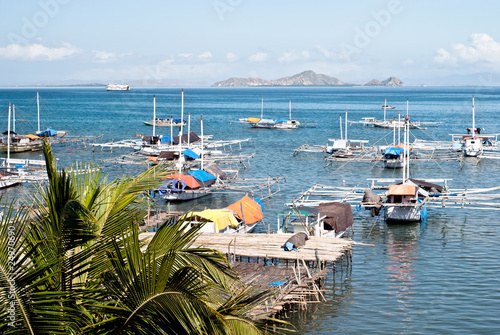 Labuanbajo harbour seen from above photo