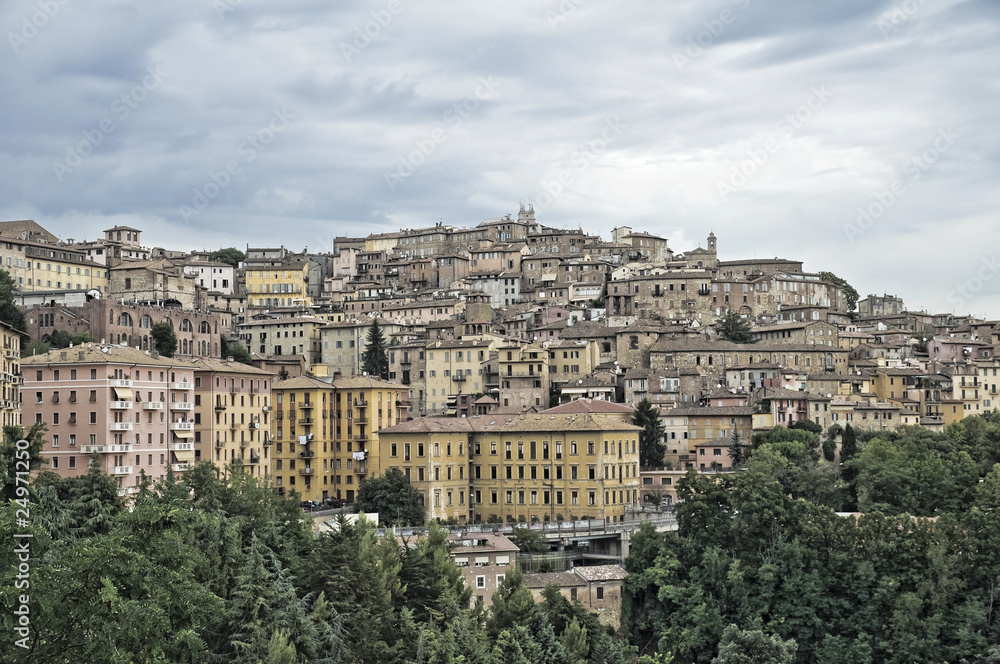 Panoramic view of Perugia. Umbria.
