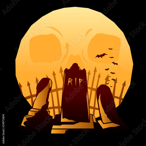 Full moon graveyard