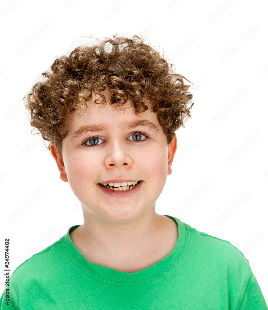 Portrait of young boy isolated on white background Portrait of young boy isolated on white background