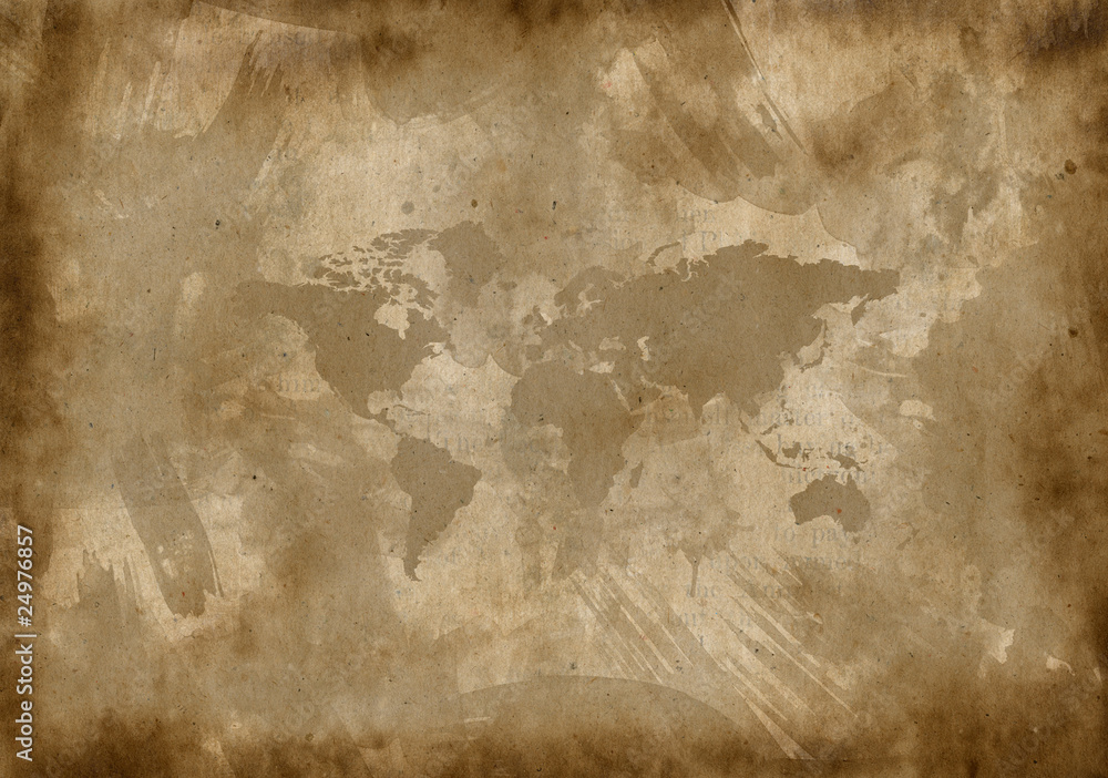 Fototapeta premium old paper with a map