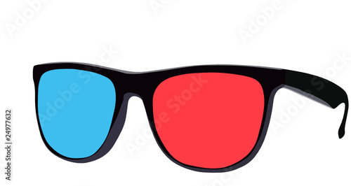 Three dimensional eyeglasses, vector