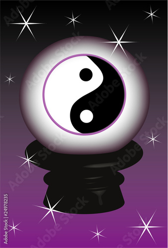 3D, object Yin yang symbol, background, vector