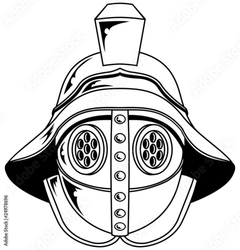 Gladiator helmet illustration