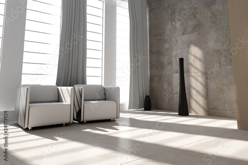 modern drawing room,3d rendering