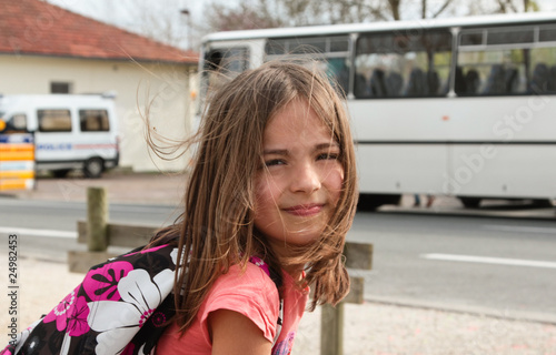 Cuadro en lienzo trajet scolaire