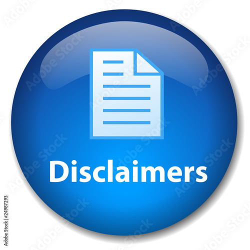 DISCLAIMERS Web Button (legal policy terms and conditions law)