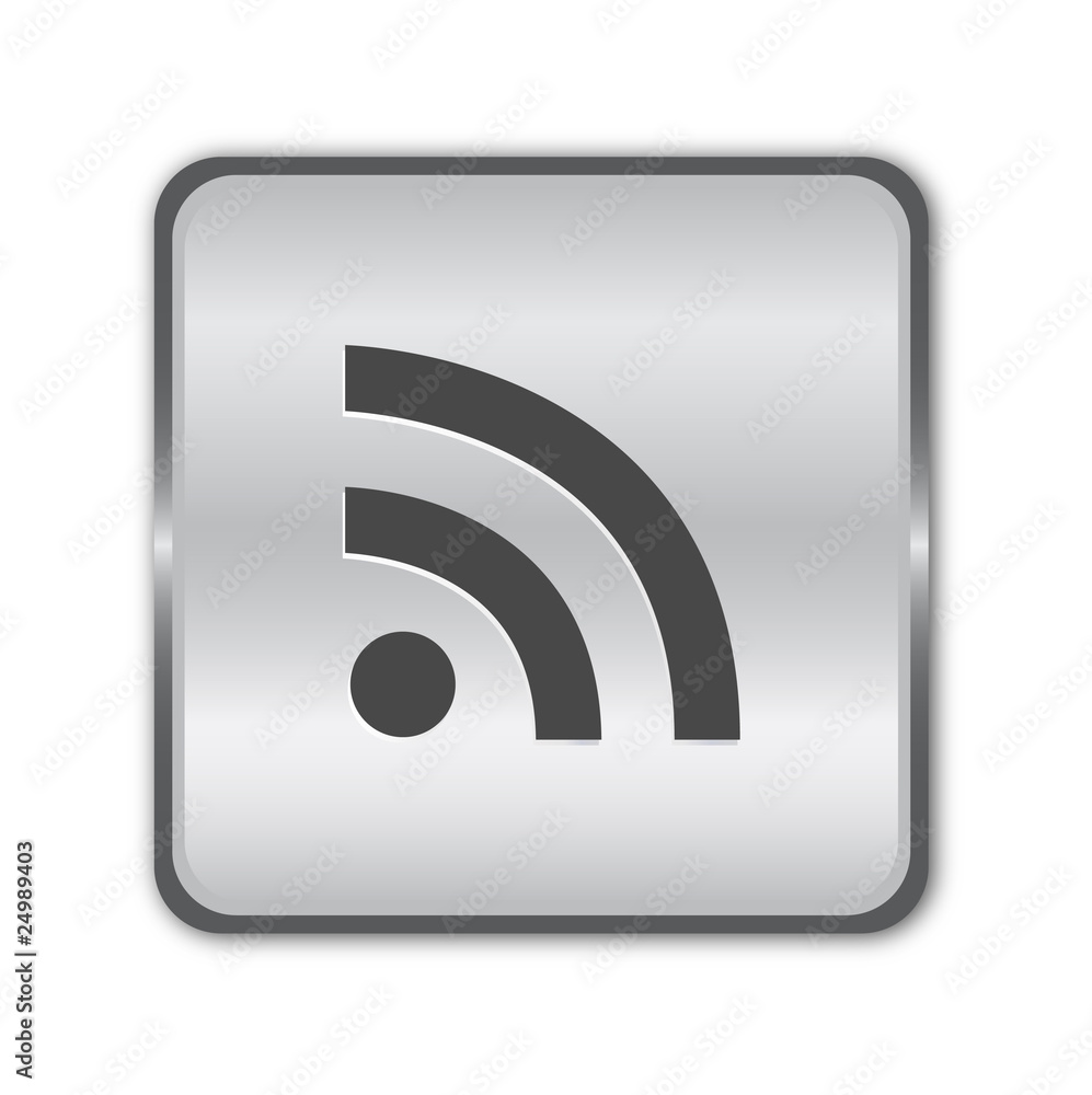 RSS chrome button vector