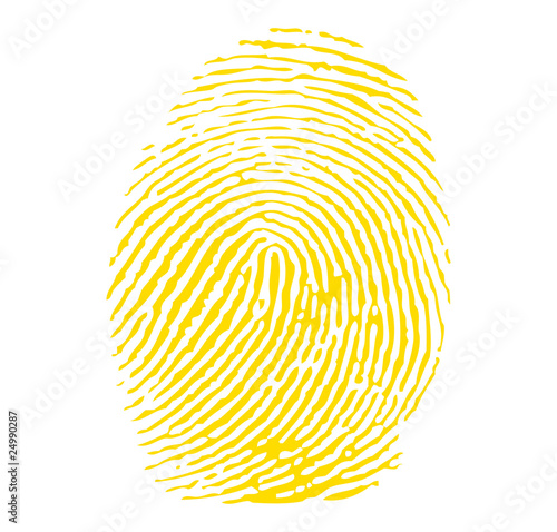 Yellow fingerprint vector