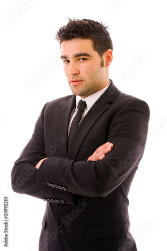 young business man portrait isolated on white