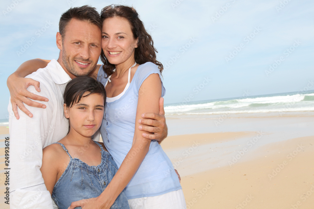 Portrait of happy family at the beach Portrait of happy family at the beach