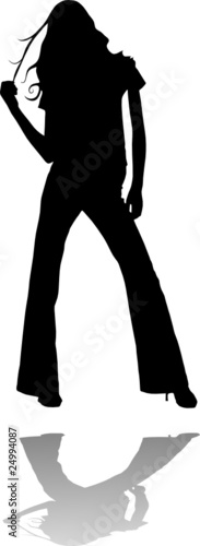 hair woman silhouette figures