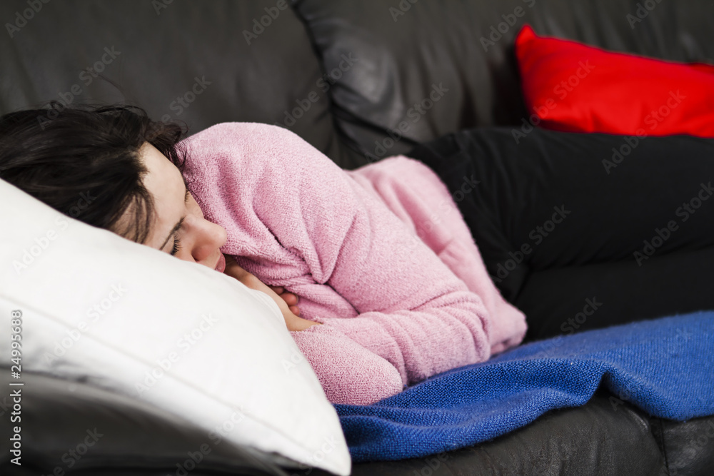 Beautiful young woman resting or sleeping Beautiful young woman resting or sleeping