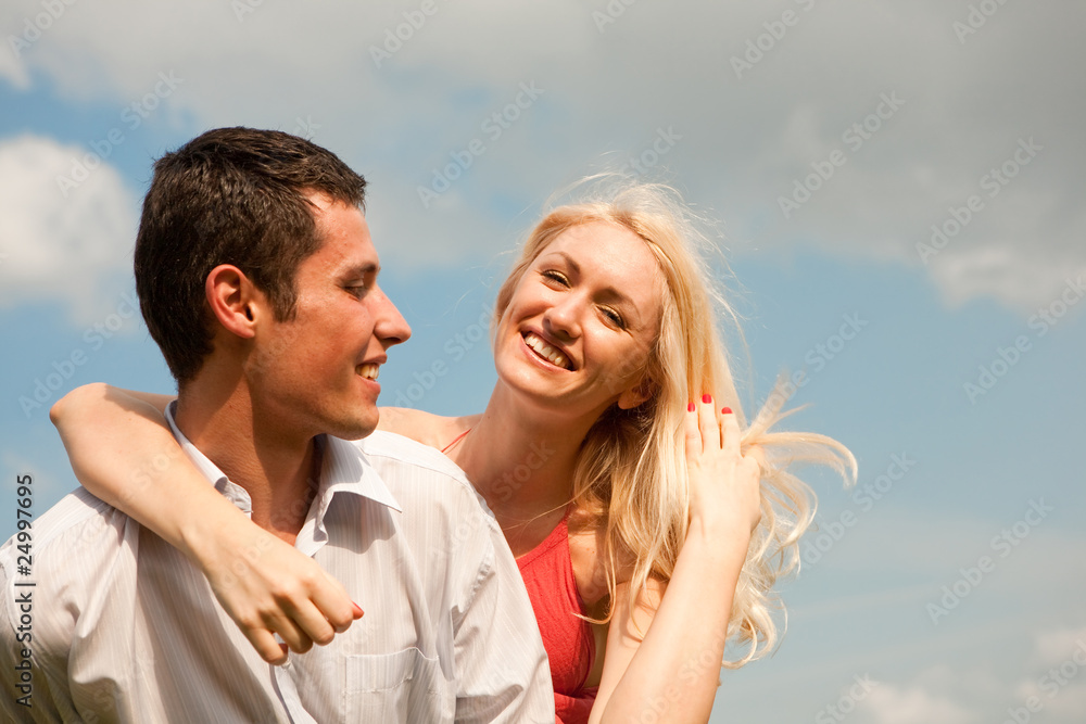 Young love Happy smiling couple Young love Happy smiling couple