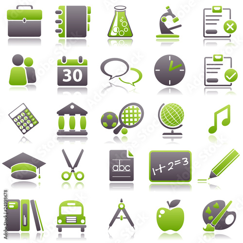 school Green Icons