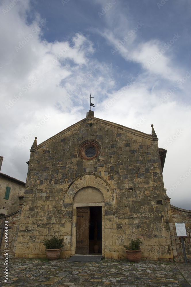 church in tuscany Monteriggioni Siena