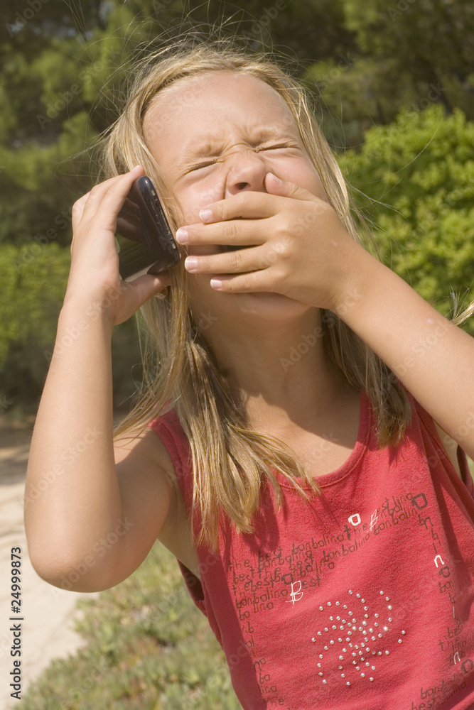 child with mobile phone