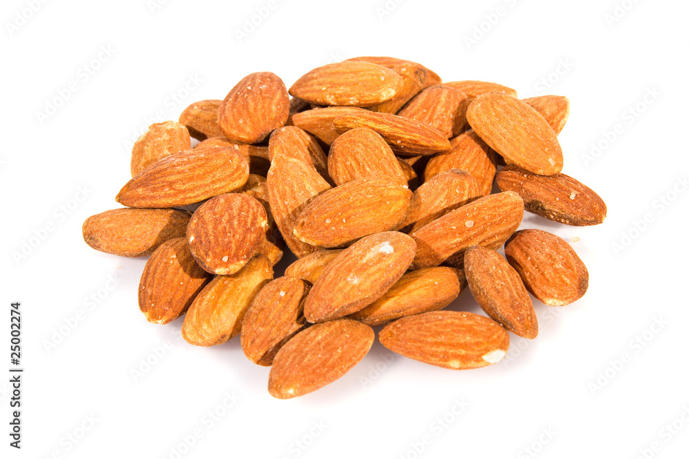 Almond nuts isolated over white Almond nuts isolated over white