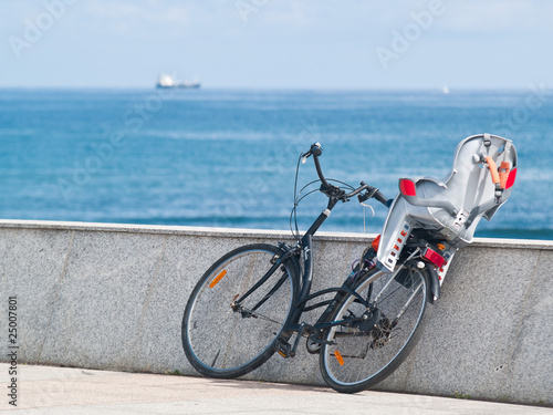Bicicleta con portabebés