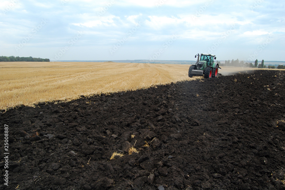 Plowing field Plowing field