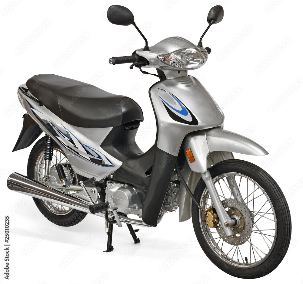Fototapeta premium Nice scooter motorcycle over white background