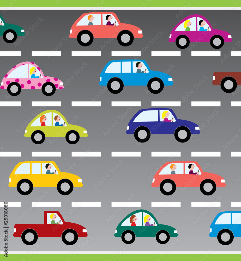vector cars on the road vector cars on the road