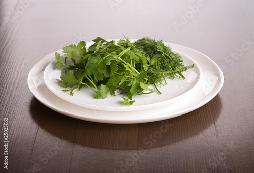 Dish with parsley and fennel