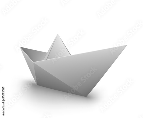 VECTOR origami paper boat