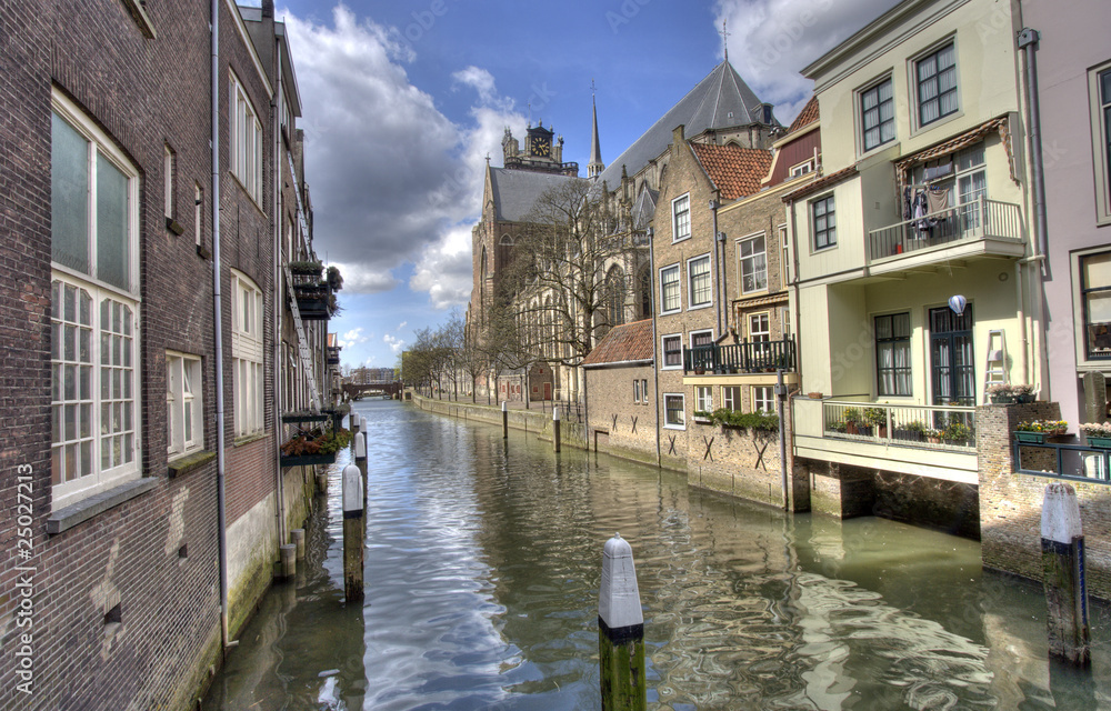Canal in Dordrecht, Holland