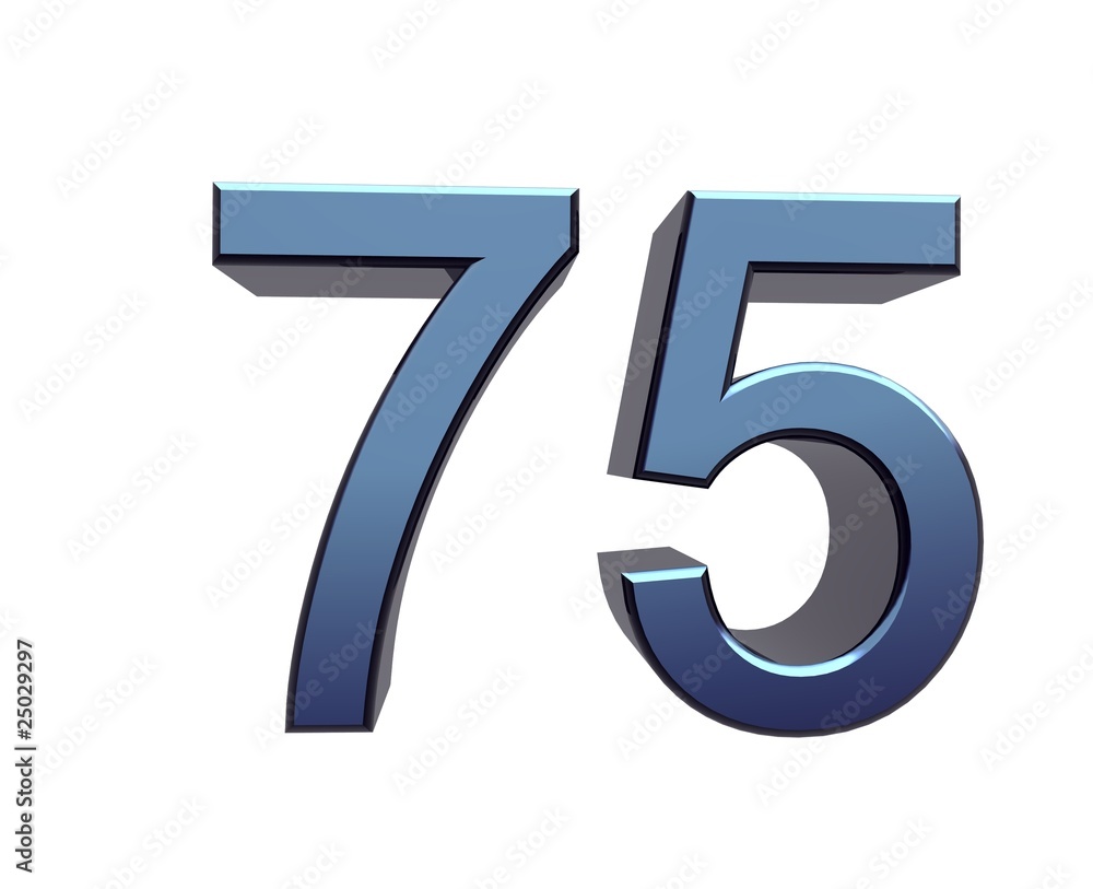 Zahl 75 Zahl 75