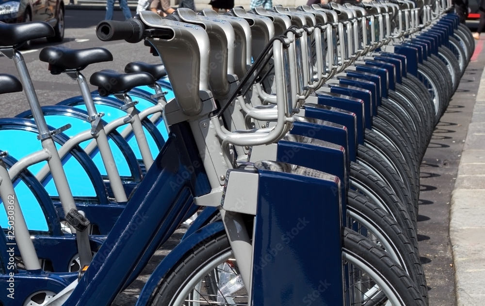 Bicycle rack in London