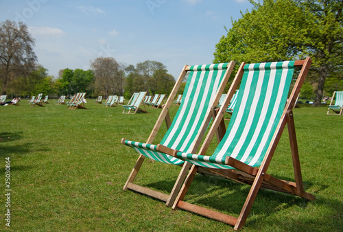 Deckchairs in Hyde Park