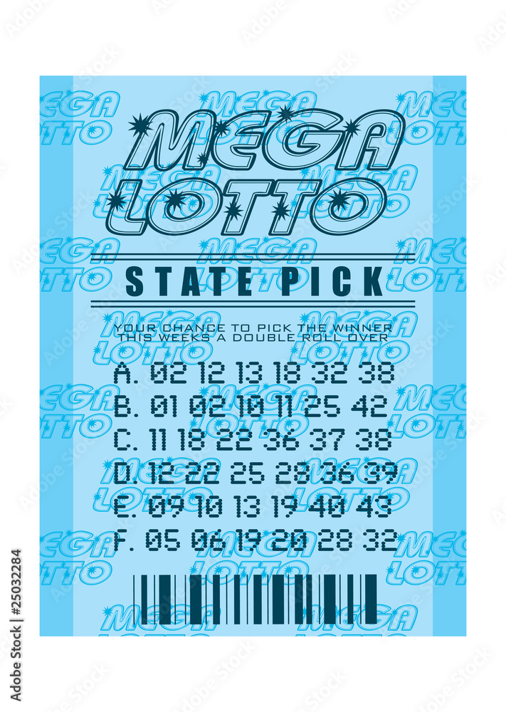 Naklejka premium lottery ticket blue