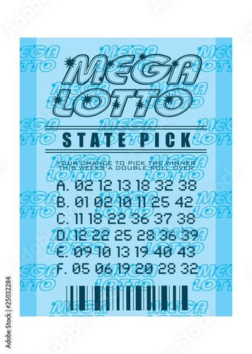 lottery ticket blue