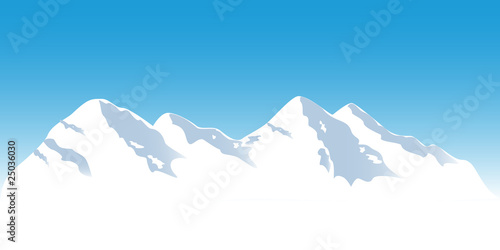 Snowy mountain tops