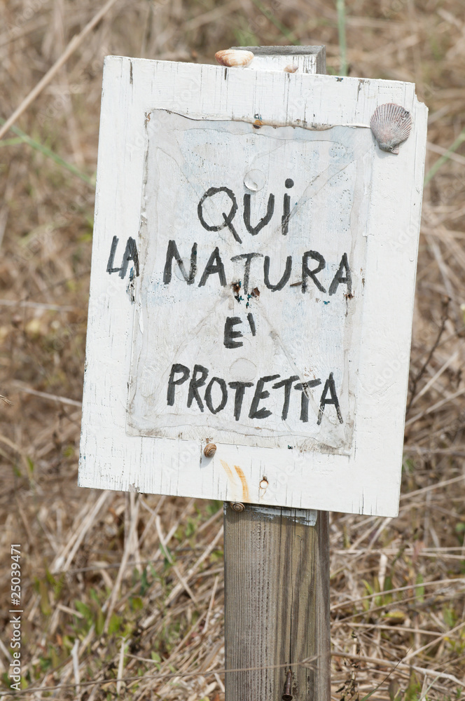 Italian handmade sign 