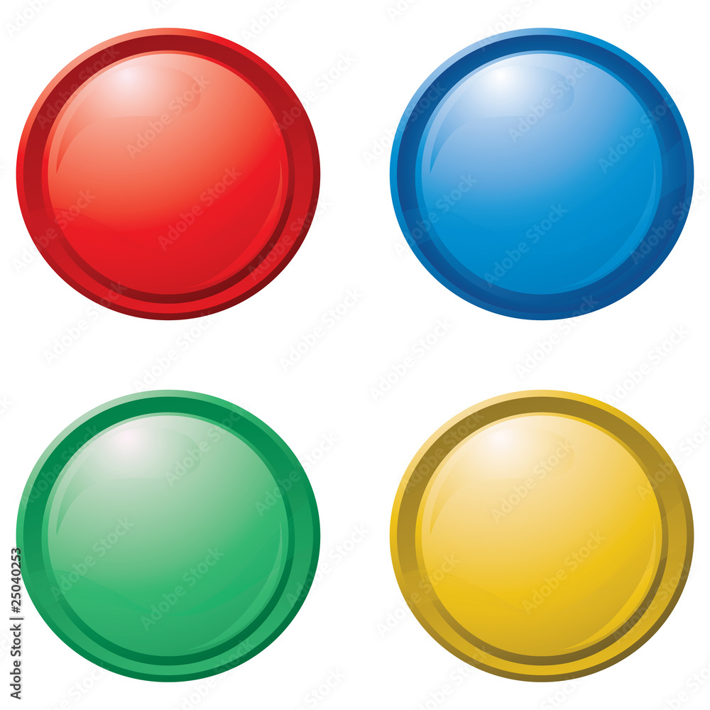 Collection of colorful buttons on a white background. eps10 Collection of colorful buttons on a white background. eps10