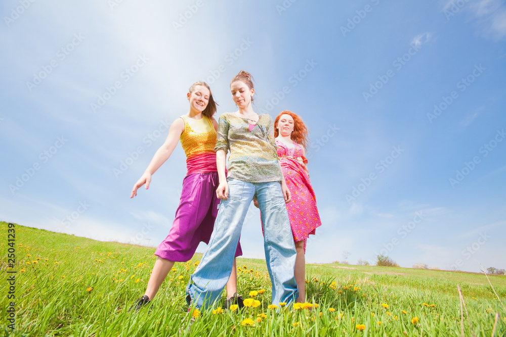 Mom and two Daughter Having Fun